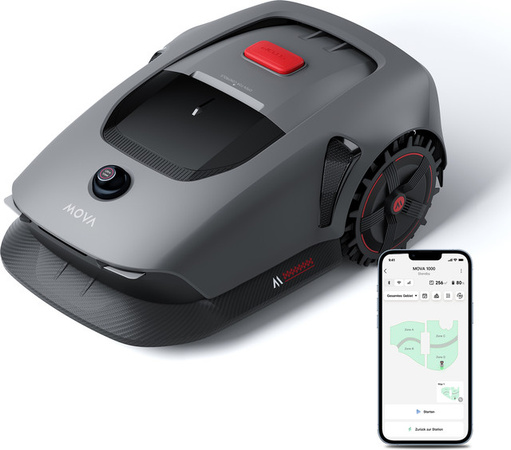 Dreame Mova 1000 Rasenmähroboter mit Kamera und GPS in Schwarz/Grau für bis zu 1000 m²