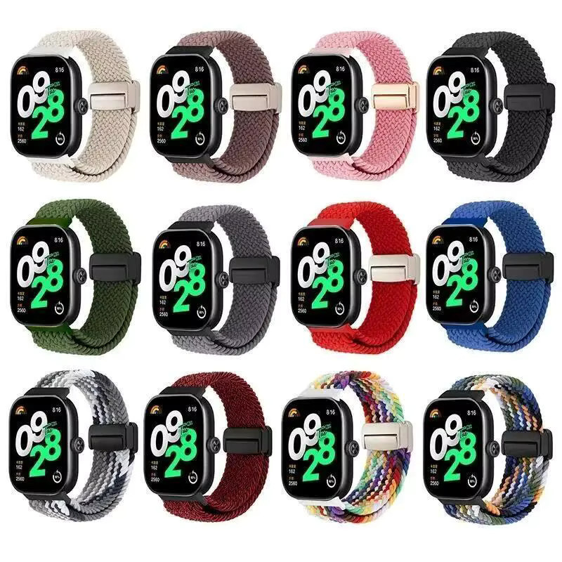 Armband für Xiaomi Smart Band 10 Pro, TPU-Hülle, magnetisches geflochtenes Nylon-Schlaufenband, Unisex - Bild 2