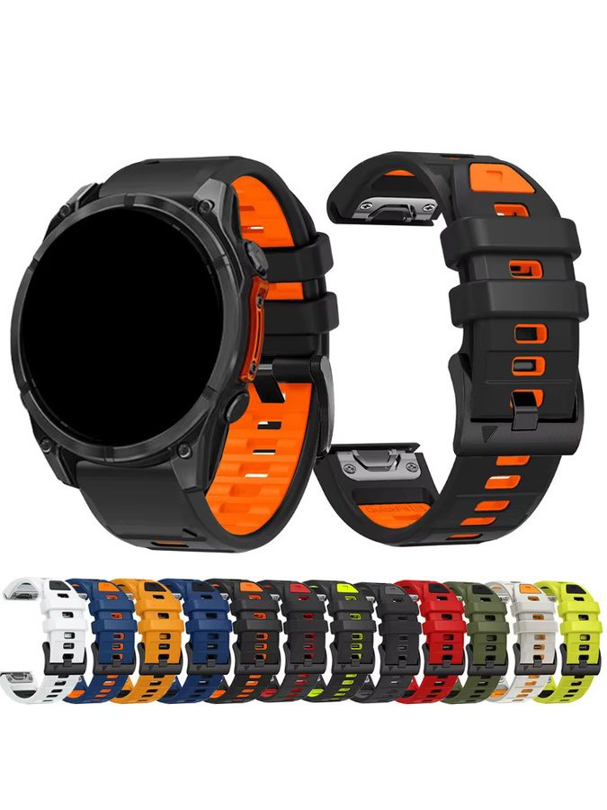 QCTOG Uhrenarmband Silikon, Schwarz, Unisex - Bild 3
