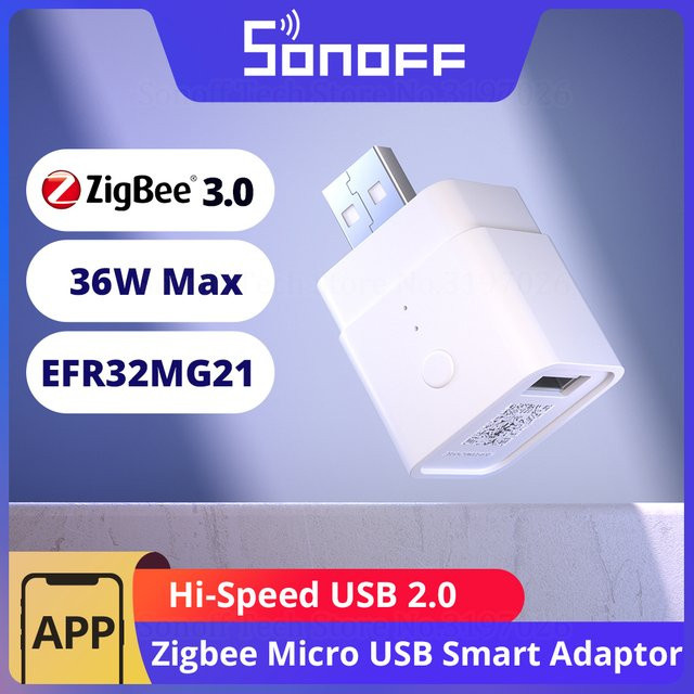 SONOFF ZBMicro Zigbee Micro USB Smart Adapter in Weiß zur Sprachsteuerung mit eWeLink, Alexa und Google Home - Bild 1
