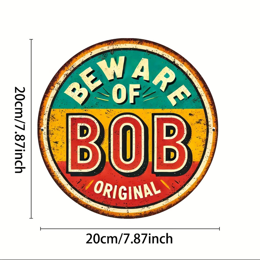 Potdemiel Vintage-Aluminiumschild Beware in Mehrfarbig, B/H: 19,81 x 19,81 cm - Bild 2