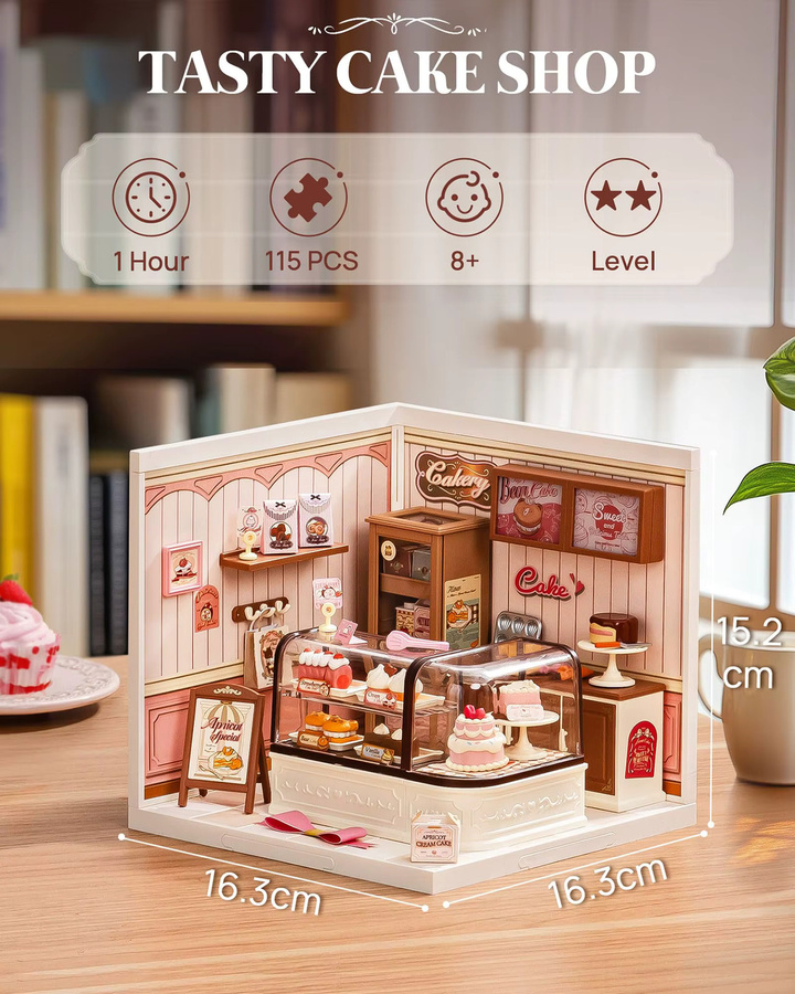 Robotime Rolife Super Creator Series Puppenhaus-Bausteine Konditorei in Mehrfarbig - Bild 2