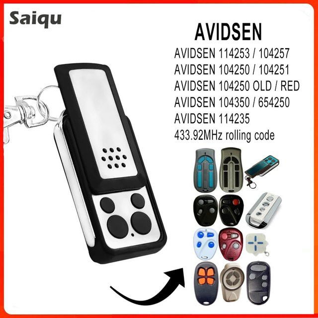 AVIDSEN Rolling Code Fernbedienung in Schwarz für die Modelle 104251, 104350, 114235, 104250 und 104257 - Bild 1