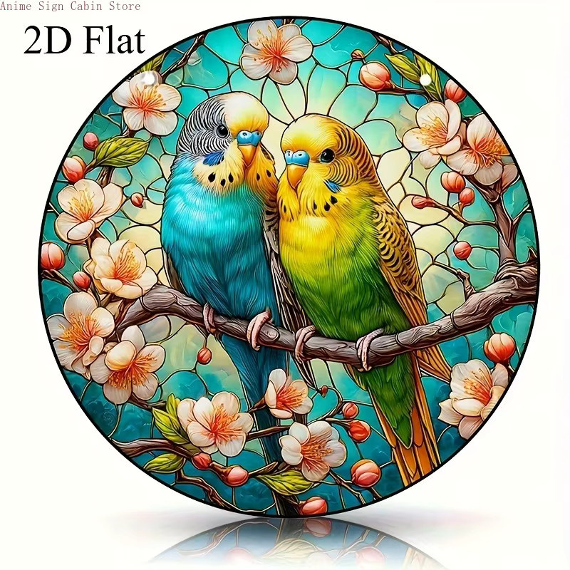 Potdemiel Sonnenfänger Rund mit Blumen- und Vogelmotiv, Mehrfarbig, Durchmesser: 20 cm - Bild 3