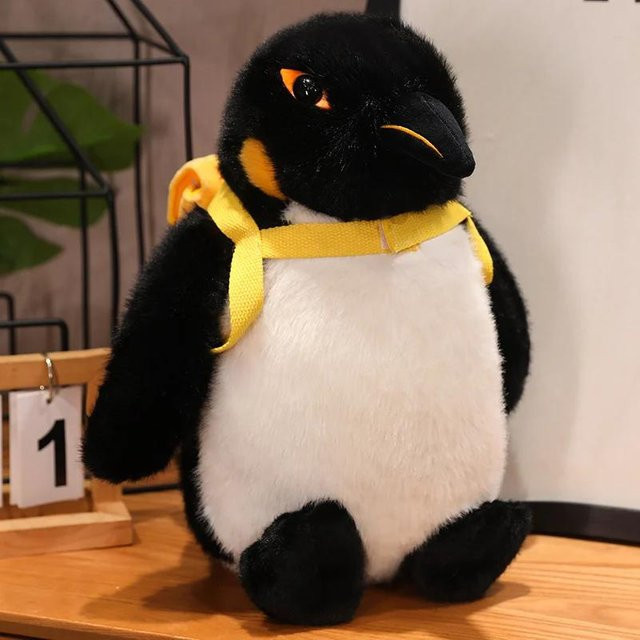Kidsly Pinguin Umarmbarer Rucksack, Plüsch, Schwarz, ab 14 Jahren - Bild 1