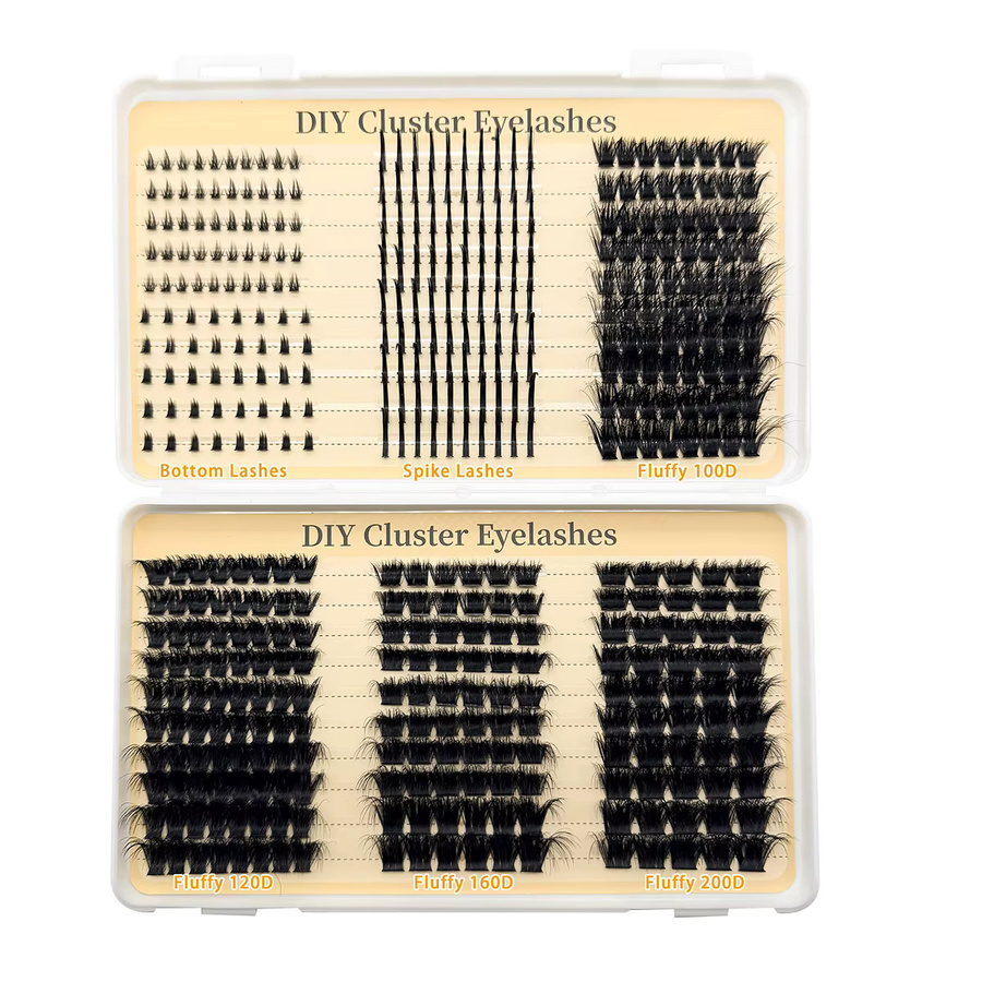 AMSDCN Wimpern-Bundle, 60D-200D, Spikes Lash, natürlich weich - Bild 5