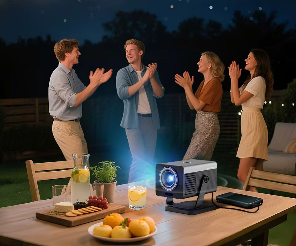HP MC450 Smart-Heimprojektor in Schwarz mit Full HD Auflösung, 4K-Dekodierung, Android 14, Dual Wi-Fi 6 und Bluetooth 5.4, 290 ANSI Lumen - Bild 2