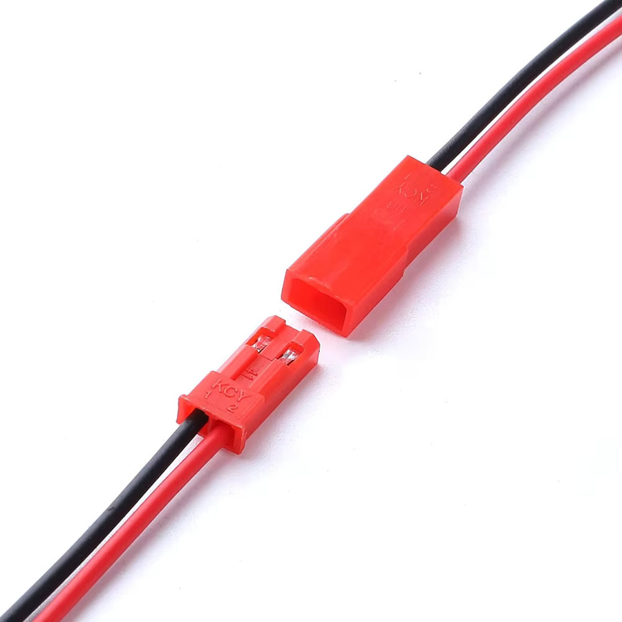 20 Paar JST Stecker Set Männlich und Weiblich in Rot für RC Lipo Batterie, Auto, Boot und Drohne, Größen: 100mm, 150mm, 200mm - Bild 2