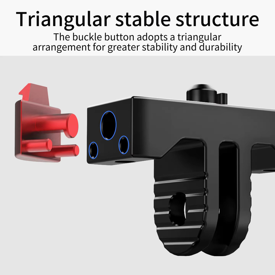 Dual Lock Quick Release Magnetische Basis Action Kamera Ständer Halterung mit 1/4 Zoll und Arri Anschluss für GoPro Hero 13 und GoPro MAX 2, Schwarz - Bild 4