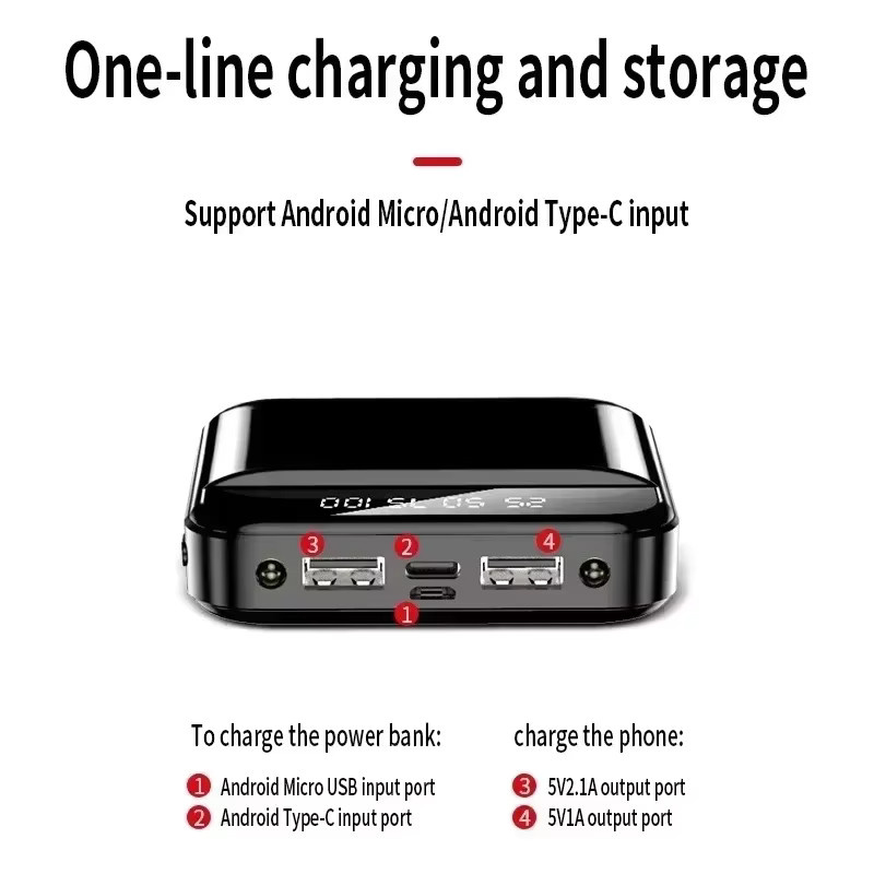 OnePlus Mini Power Bank Tragbares Ladegerät mit LED-Digital-Display, 30000mAh, Schwarz - Bild 4