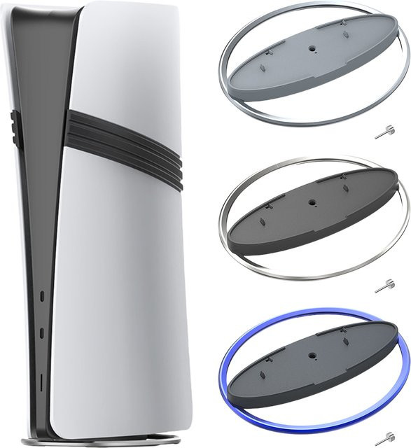 Alloet Vertikaler Metall-Ständer für PS5 Pro, PS5 Slim und PS5 Konsolen in Blau - Bild 1