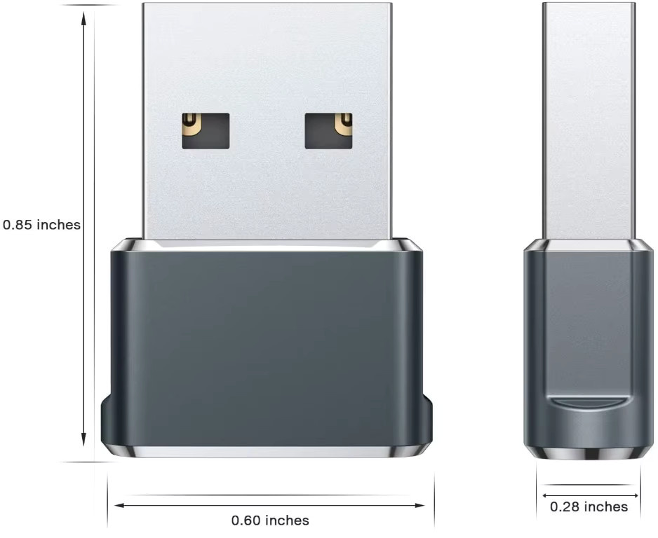 Apple USB-A auf USB-C Adapter 3er-Pack, OTG-Konverter in Grau für iPhone 16 16e 15 Pro Max und andere Geräte - Bild 2