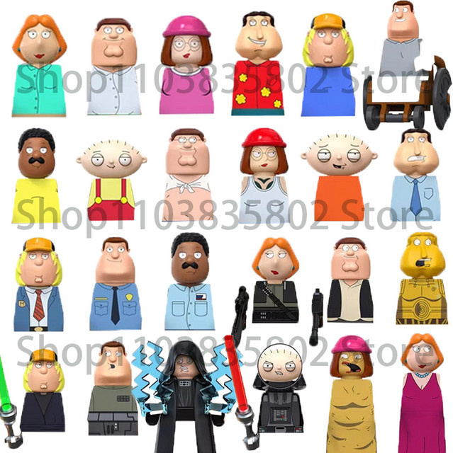 Potdemiel Family Guy Bausteine Actionfiguren, 8-teiliges Set - Bild 1