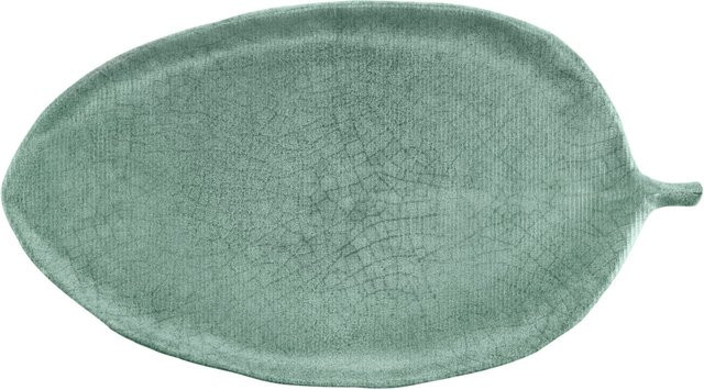 VEGA Servierplatte Tuska in Blattform aus Melamin, 3er Pack, grün/grau, Länge: 53,3 cm, Breite: 29,2 cm, Höhe: 2,9 cm - Bild 1