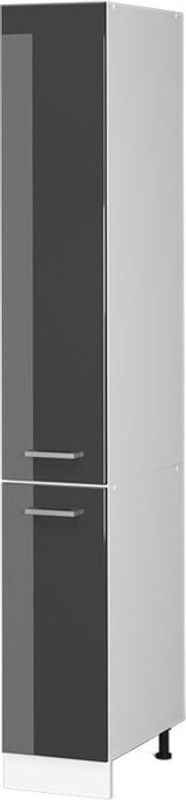 Vicco Apothekerhochschrank R-Line Küchenschrank in Weiß und Anthrazit Hochglanz B/T/H: 30 x 48,54 x 207 cm - Bild 2