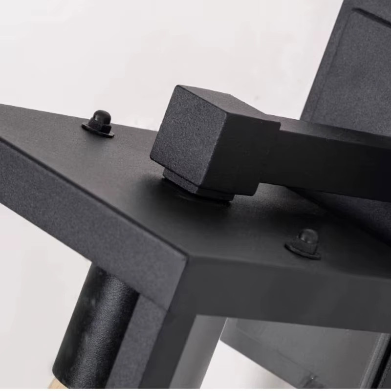 Wecus Retro Außenwandlampe aus Metall in Schwarz mit transparentem Glas für Balkon und Garten - Bild 3