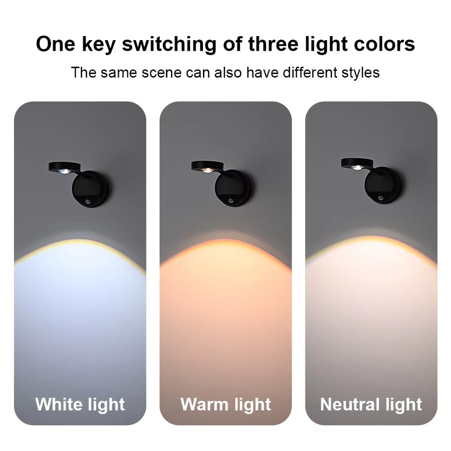 KFV Kabellose LED Wandleuchte mit Bewegungssensor und RGB Beleuchtung, Wiederaufladbare dimmbare Designer Lampe in Multicolour für Innen und Außen - Bild 3