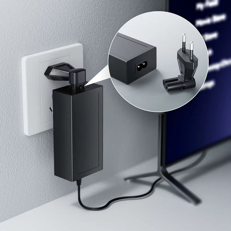 Duckhead EU-Steckeradapter Konverter Schwarz: 3-poliger Winkel-Schuko-EU-Stecker auf C5 Kleeblatt-EU 2-poliger Stecker auf IEC C7 Kabeladapter - Bild 4
