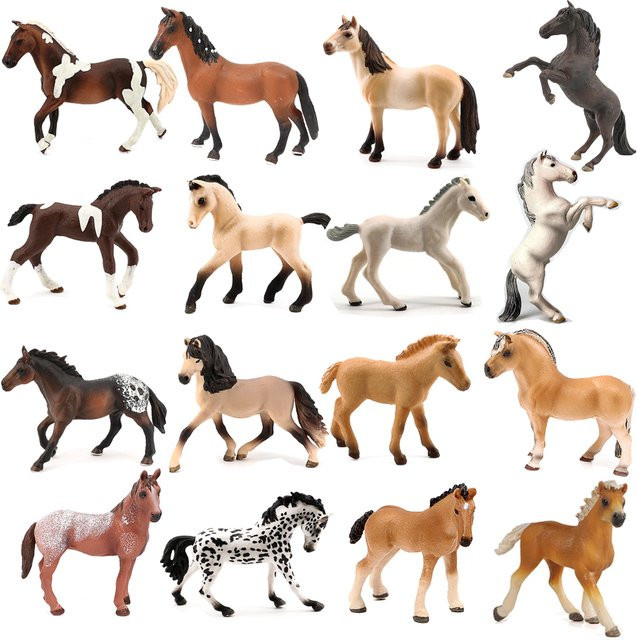 UTOMY Pferd Figur Bauernhof Tiere Kunststoff Bunt / Mehrfarbig - Bild 1