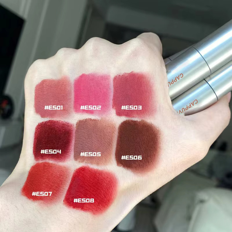 Cappuvini Lippenstift, Flüssig, Matt, Silber-Tube - Bild 4
