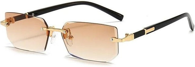 NATAWA Sonnenbrille randlos, Rechteck, Kunststoff, braun, Damen - Bild 1