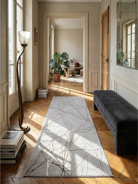 Kurzflor Läufer KAVALA von Kadima Design in Grau, B/T: 80 x 150 cm - Bild 1