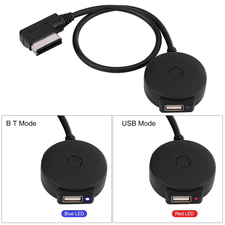 YOUTHINK Bluetooth Audio AUX Adapterkabel mit USB Anschluss für Audi A1 A3 in Schwarz - Bild 3