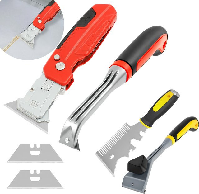 Toorise Allzweckmesser und Schaber mit drehbarem Messerkopf als Tapetenschaber und Reinigungswerkzeug für Farbroller - Bild 1