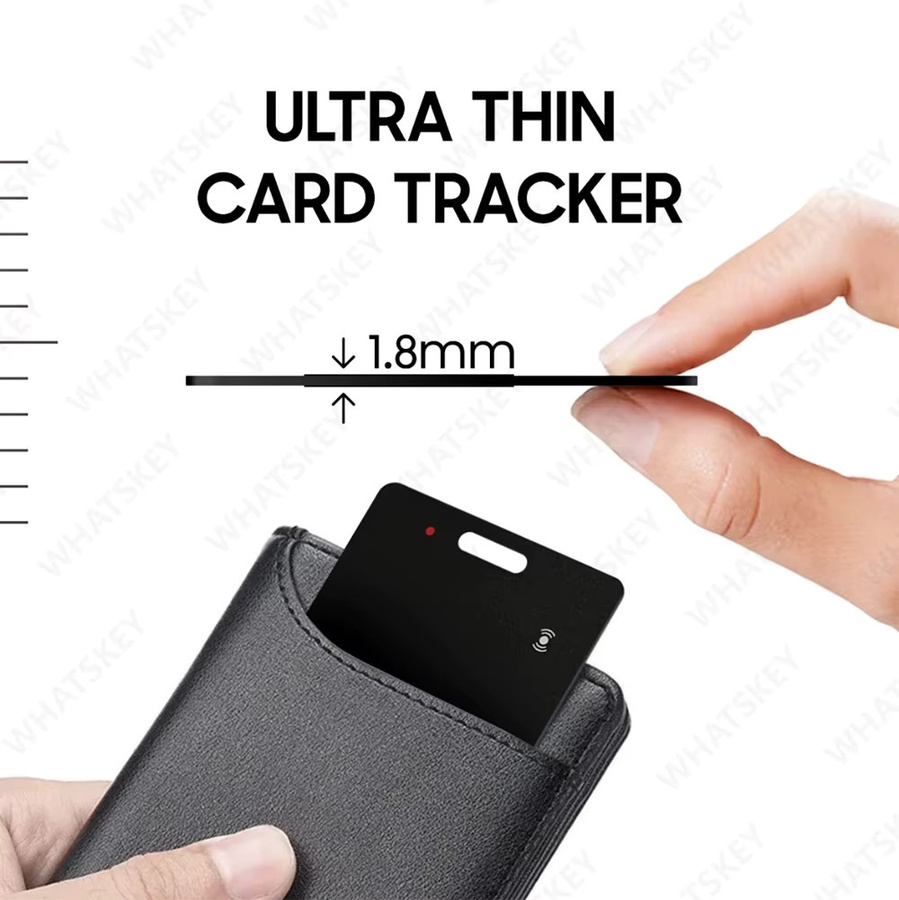Peocke Ultradünnes Tracking-Karten-Portemonnaie mit GPS-Tracker und Google Find My App Unterstützung, Schwarz, Wasserdicht IPX6 - Bild 2