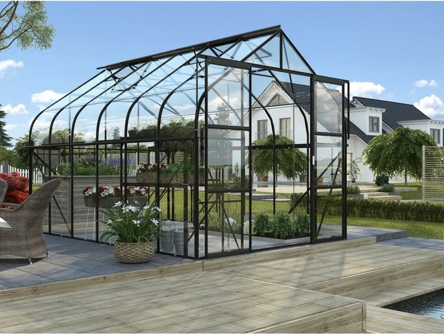 Vitavia Gewächshaus Diana 9900 in Schwarz mit 3 mm ESG-Glas und 9,9 m² Fläche - Bild 4