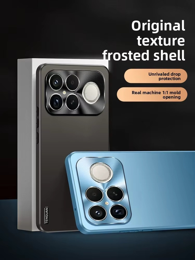Xiaomi POCO F8 Ultra und F8 Pro Schutzhülle Matte Vollabdeckung mit Objektivschutz in Blau - Bild 2
