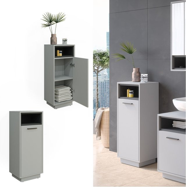 Vicco Midischrank Beatrice Badschrank modern in Grau Anthrazit B/T/H: 38 x 30 x 93 cm - Bild 1