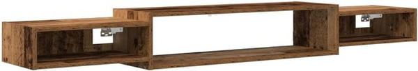 vidaXL Wandmontierter TV-Schrank in Altholz-Optik, Modernes Wandregal für das Wohnzimmer, Braun, B/T/H: 180 x 28 x 21 cm