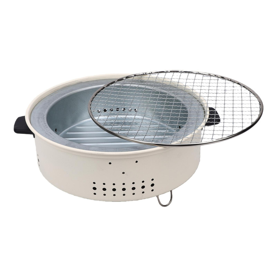 Fishine Tragbarer Edelstahl-Kohlegrill in Silber mit abnehmbarem Grillrost für Camping und Outdoor-BBQ - Bild 2