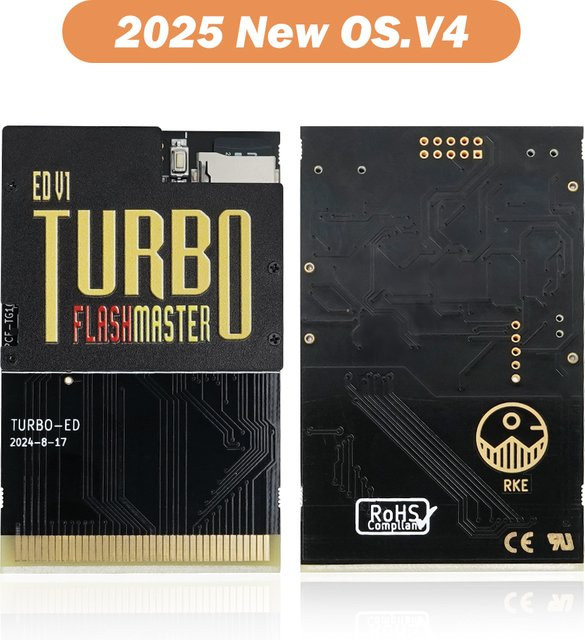 EPICJOY PCE-Spielkarte für PC-Engine Turbo GrafX mit über 1000 Spielen in Schwarz und Gold - Bild 1