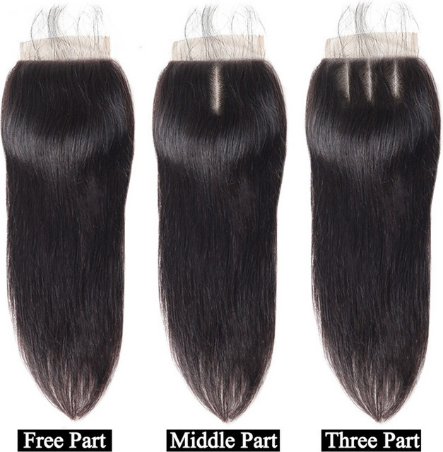 hairmoda Echthaar HD-Spitzenverschluss, brasilianisches glattes Haar, Unisex - Bild 1