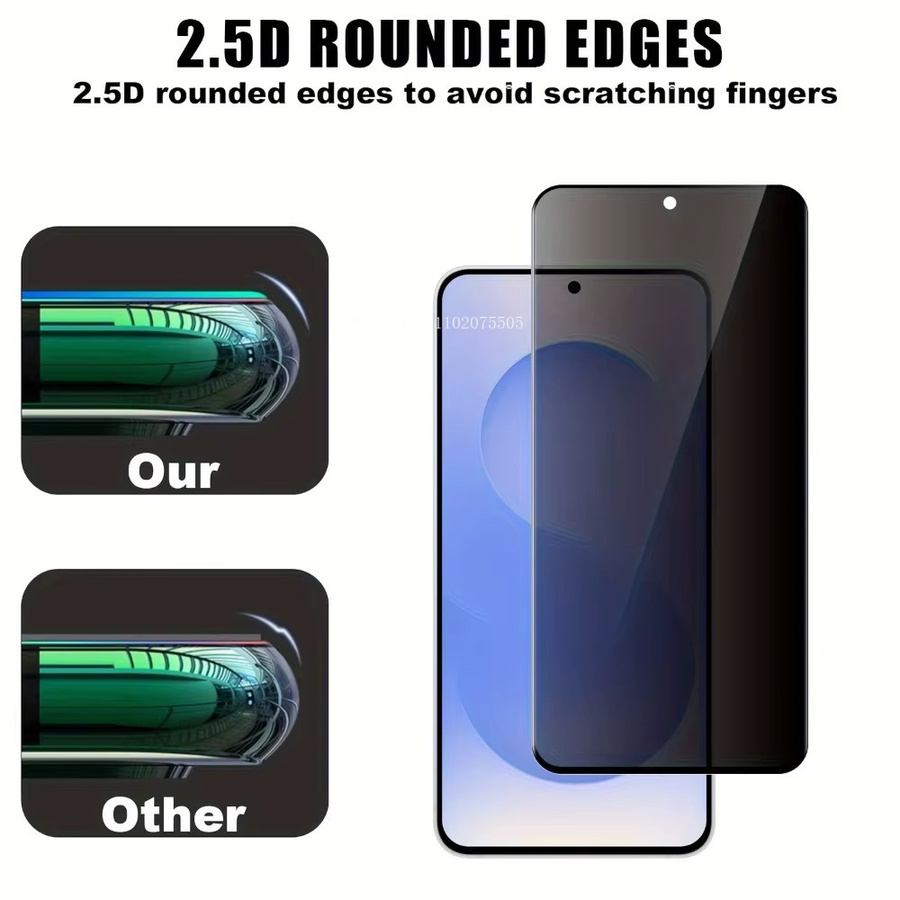 3er-Pack ZMZE Sichtschutzfolie aus gehärtetem 9H Glas für Samsung Galaxy S26 Serie, kompatibel mit Samsung Galaxy S26 Ultra und S26+, transparent - Bild 3