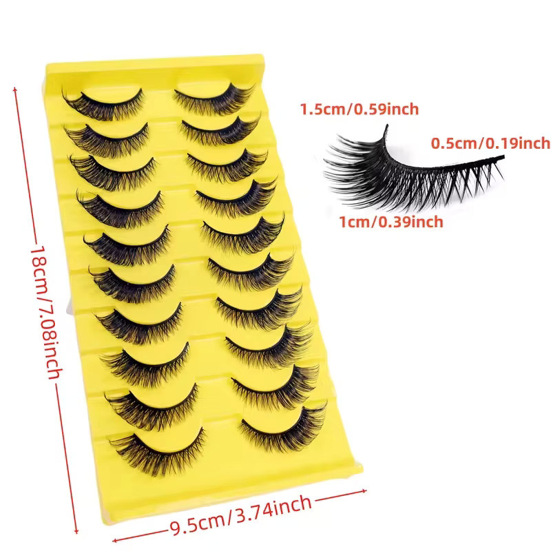 LIMEIKAI Wimpern Fox-Serie, Black, 10 Paar - Bild 2