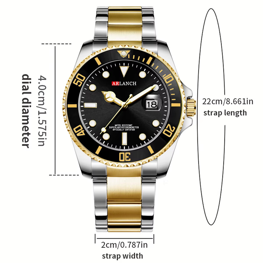 VA VA VOOM Armbanduhr, Quarz, Edelstahl, Bicolor, 40 mm, Herren - Bild 2