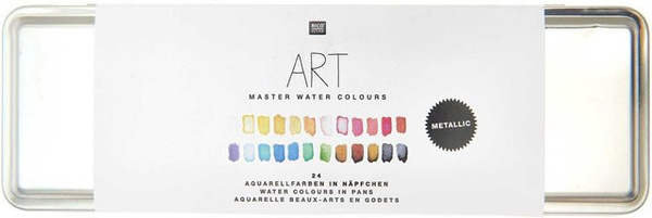 Rico Design ART Master Metallic Aquarellfarben mit 24 Farben