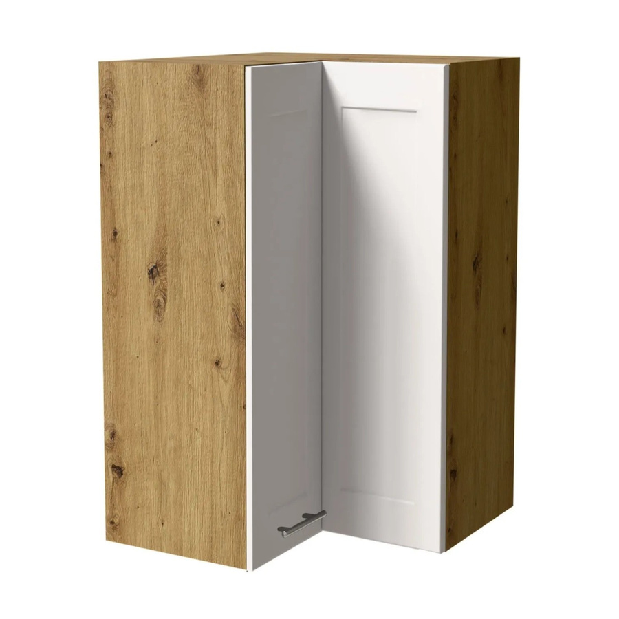 Feldmann-Wohnen Eckhängeschrank Oslo W14/60 in Eiche Artisan und Weiß Matt, B/T/H: 60 x 60 x 96 cm - Bild 2