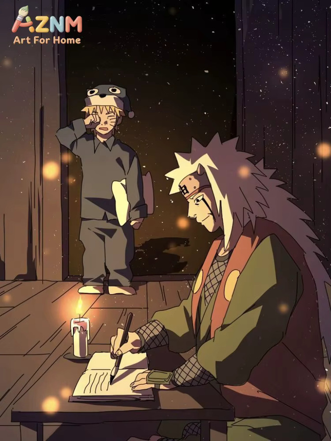 KAYOU Wandgemälde Naruto und Jiraiya in Mehrfarbig als Heimdekoration und Geschenk für Kinder - Bild 6