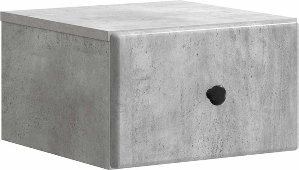 Wandmontierter Nachttisch im Industrial Design von vidaXL, Grau, B/T/H: 34,5 x 33 x 20 cm - Bild 1