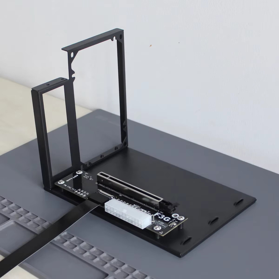 ADT-Link EGPU M.2 NVMe M-Key GPU-Dock PCIe 5.0 X16 Hochgeschwindigkeits-Externe Videografikkarte für F3G Notebook PC Laptop ITX STX Intel NUC, Schwarz - Bild 5