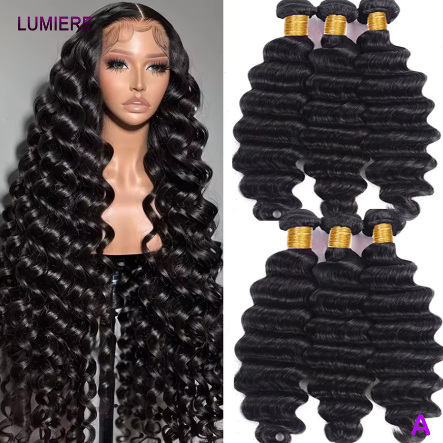 Lumiere Hair Echthaar-Bündel Deep Wave, 28-30 Zoll, Unisex - Bild 7