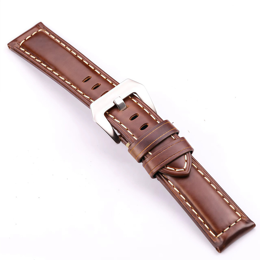 DUTRIEUX Uhrenarmband Leder, dunkelbraun, 20 mm, 22 mm, 24 mm, Unisex - Bild 5
