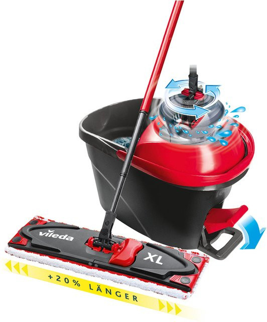 Vileda Ultramax XL Turbo Bodenwischer Set in Schwarz Rot Grau - Bild 1
