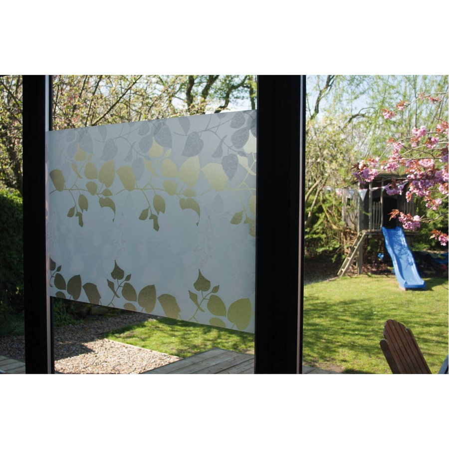 d-c-fix Fensterfolie Premium Amena Blätterprint transparent weiß B/H: 67,5 x 150 cm - Bild 3