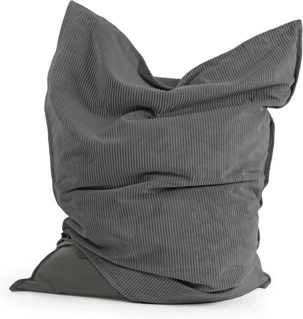 mokebo Sitzsack XXL Bean Bag mit Cord Bezug in Anthrazit für Indoor und Outdoor - Bild 1