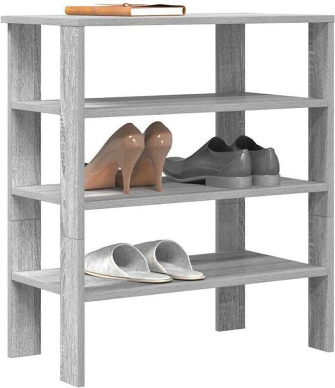 Schuhregal Vidaxl aus Holzwerkstoff in Grau, B/T/H: 61 x 32 x 70 cm - Bild 1